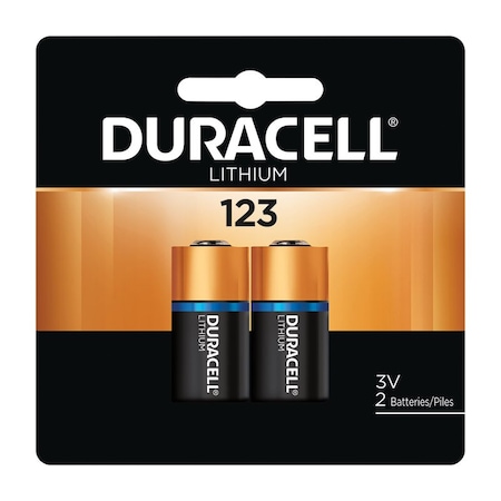 Duracell Duracell Lithium Photo 3V Battery - DL123A - For Multipurpose - 3 V DC - 2-/ Pack DL123AB2PK